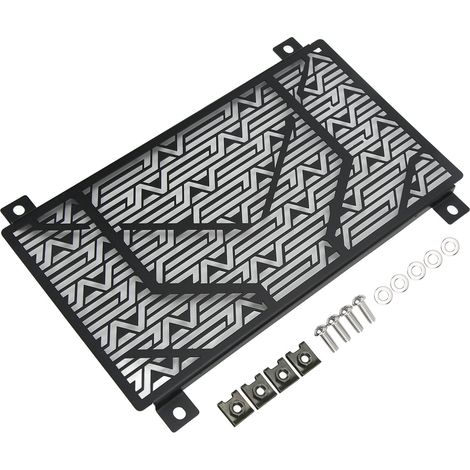 Grille de radiateur moto en acier inoxydable, cache réservoir d'eau, remplacement pour NINJA 250 300 400 2018 et plus (Noir) (1/5)