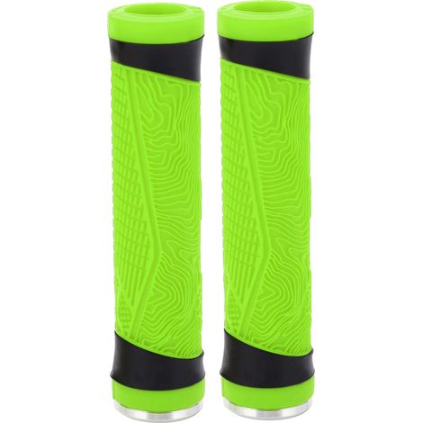 Poignée de Vélo en Silicone Antidérapante Motif Gecko Vert Universel (1/5)