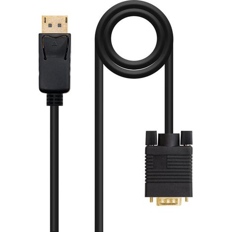 Adaptador DisplayPort a VGA NANOCABLE 10.15.4402 Negro 2 m (1/4)