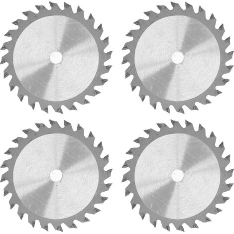 Hartmetall-Kreissägeblätter, 85 mm, 24 Zähne, 3000 U/min, zum Schneiden von Holz und Kunststoff, 4er-Pack, 10 mm/0,4 Zoll Bohrung