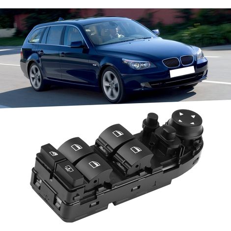 Hauptschalter für elektrische Fensterheber für BMW 5er E60 E61 OE 61319122113 - Schwarzes ABS (1/5)