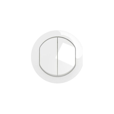 Enjoliveur pour double interrupteur ou va-et-vient - Céliane - CB4001 - Legrand - Blanc IP44