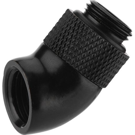 Adaptateur rotatif 45° fileté G1/4 pour watercooling CPU noir (1/5)