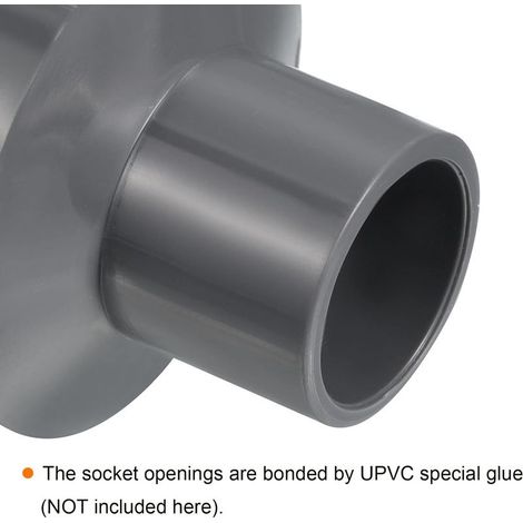 PVC Réducteur Tuyau Raccord 40x20mm, 3 Paquet Droit Couplage Adaptateur Connecteur, Gris (1/5)
