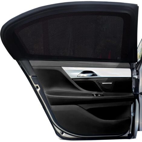 Pare-Soleil Voiture Bébé,2 Pièces Chaussette Voiture Soleil par,Bloquer Les Rayons UV,par Protege Soleil Voiture Arrière Enfants et Animaux (Noir) (XL)