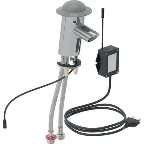 Robinet de lavabo pour enfants GE, alimentation électrique, couleur neutre, chromé brillant (1/2)