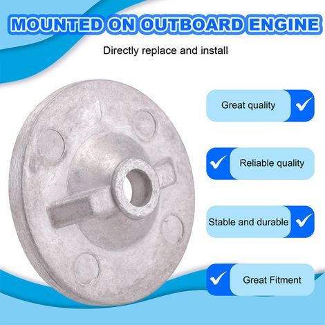 Anode 6E8-45251-00 compatible with Yamaha engines from 8 to 15 HP.
