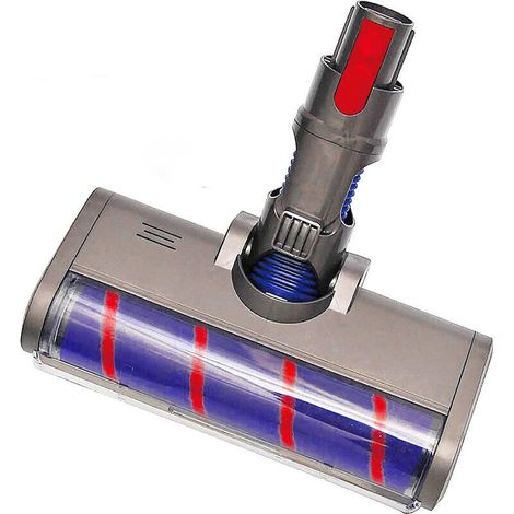 Cepillo rotatorio eléctrico turbo motorizado compatible con Dyson V7, V8, V10 y V11, rodillo suave para suelos de parqué y baldosas, y luz LED automática. (1/4)