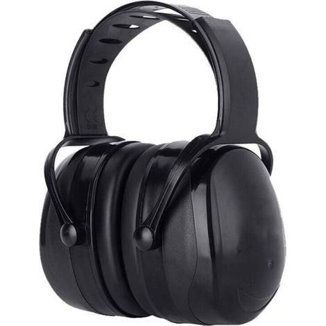 Casque anti-bruit adulte - ZOR® - Réglable - SNR 38 dB - Confortable - Noir - Coussinets en mousse (1/4)