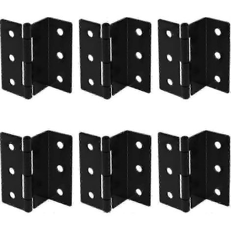 Lot de 6 charnières décalées de 76 mm pour hayon, volet roulant rétro en acier de 1,8 mm à trois volets semi-obscurcissants (1/4)