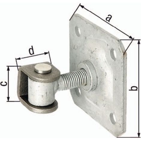 GAH-Alberts 418397 Bandella per cancelli, Acciaio, filo : m16 (1/2)