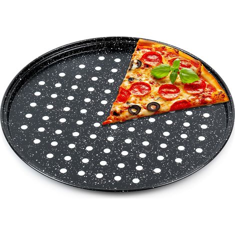 Teglia per pizza con rivestimento in granito, forata, 28 cm, VILDE 279030 (1/5)