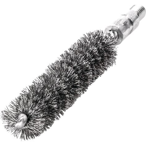 Brosse pour tuyau L.115mm D.20mm fil d'acier torsadé garniture L.80mm