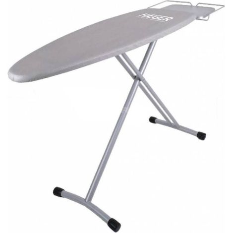 Bügeltisch haeger homestrong pro grau - Metallnetzrahmen 12440cm - verstellbare Höhe 94cm - metallisierter Bezug mit 5mm Schaumstoff