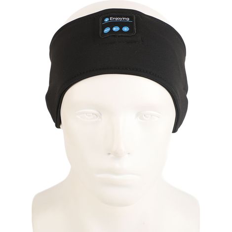Tragbares USB-Musik-Stirnband für Sport, mit Bluetooth-Kopfhörern zum Schlafen, ideal für Training, Joggen, Reisen, Meditation, schwarz. (1/4)