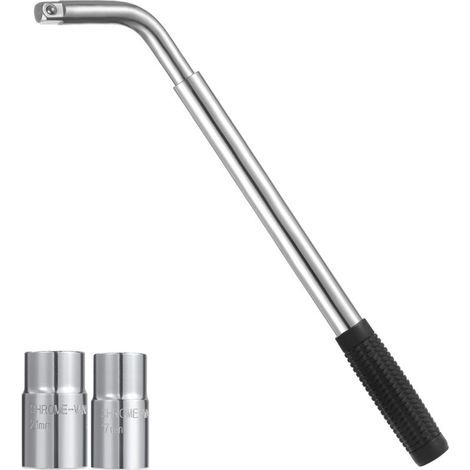 Clé à roue télescopique, clé en acier extensible pour voitures, fourgonnettes, camions et caravanes (17 mm, 19 mm, 21 mm et 23 mm) (1/4)