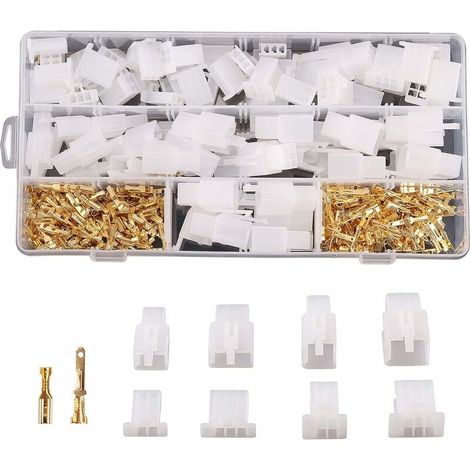 480Pcs 2.8Mm Automobile Connecteur Kit 2 3 4 6 Broches Automobile Fil Électrique Connecteurs Kit Pour Moto Moto Voiture Camion Scooter Bateaux Électrique Instruments (1/5)