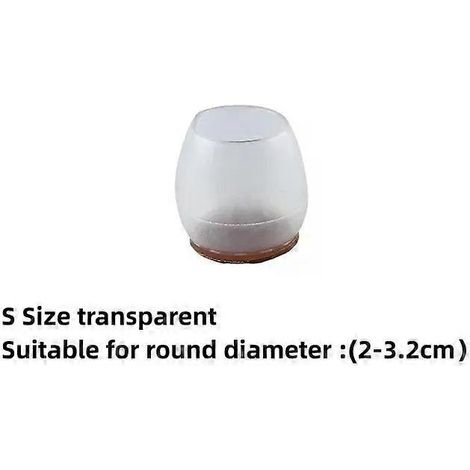 Protection transparente pour pieds de chaise, protection de sol, patin antidérapant en silicone, couvre-pieds de table et de meuble A (1/5)