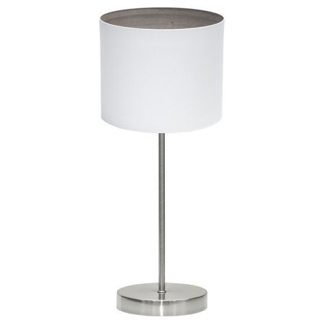 Sobremesa Tatiana 1xe14 Niquel/blanco-mad.Gris 42x17x17 Cm (1/2)