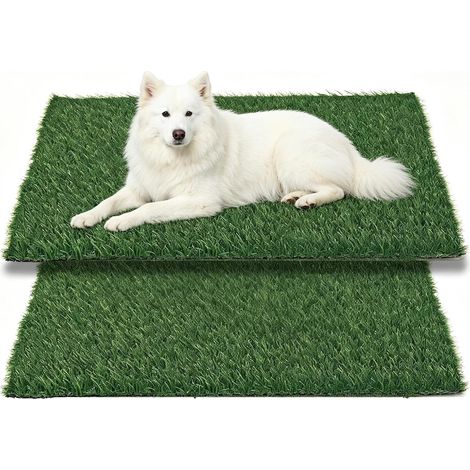 2 Tapis de Litière pour Chien en Gazon Artificiel Toilette pour Chien Litiere Chien Tapis de Dressage Réutilisables, Idéaux pour Les Appartements, les Balcons, les Maisons Grands et Petits Chiens (1/5)