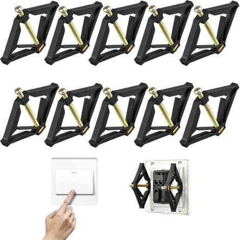 10pcs Tige de Support de boîte Accessoires d'électricien Prise Murale Support de boîte Outils de réparation De Cassette De Type 86 Accessoires D'Électricien Support De Boîte De Prise Murale (1/5)