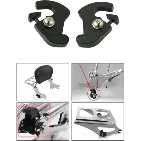 1PCS Kit de clips de verrouillage à dégagement rapide pour porte-bagages à montage amovible, adapté pour Harley (1/5)