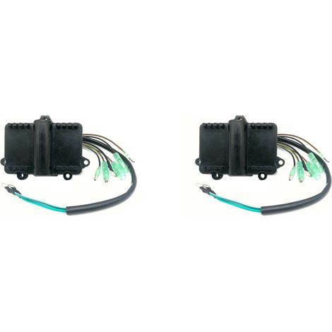 Zwei CDI-Schaltbox-Netzteile für Mercury Mariner Außenbordmotoren mit 6 PS, 8 PS, 9,9 PS, 10 PS, 15 PS, 20 PS, 25 PS und 35 PS, Teilenummern: 339-7452A15, 339-7452A19, 18-5777