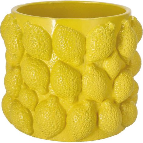 Caspo' Cachepot in Cemento Decoro Limoni 23,5 x 20 cm (1/2)