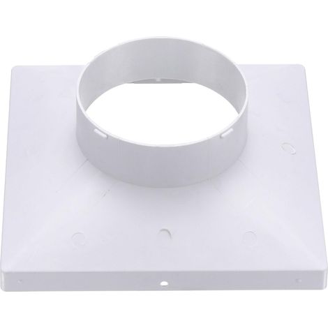 7" À 4" Raccord De Conduit Flange En Plastique Carré À Rond Blanc (1/5)