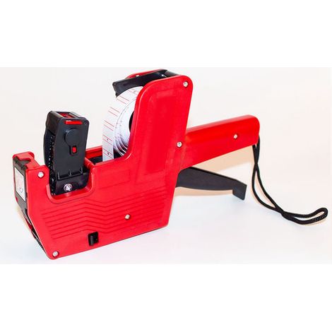Ensemble imprimante d'étiquettes de prix MX5500, machine de codage à une rangée, imprimante d'étiquettes de prix manuelle et réglable à 8 chiffres (rouge) (1/4)