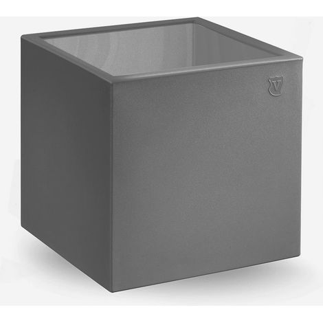 Tavolino cubo design in polietilene e plexiglass indoor outdoor Blok - Ferro (1/3)