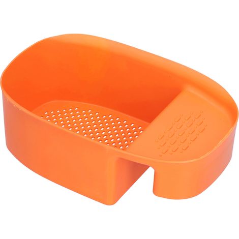 Égouttoir multifonctionnel pour évier, filtre à fruits et légumes pour restes, orange (1/5)