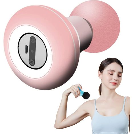 Mini masseur, masseur portable pour tissus profonds, masseur musculaire électrique portatif avec 6 modes de vibration (rose) (1/5)