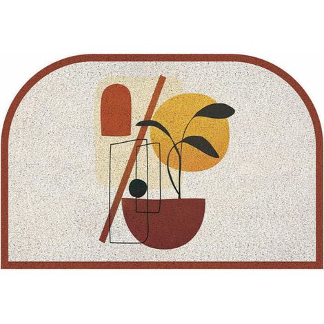 Peut être coupé pour frotter le sol et marcher sur le pied pour sculpter le tapis de cercle de soie (version horizontale du bambou dans la forêt, 80CMx120CM)