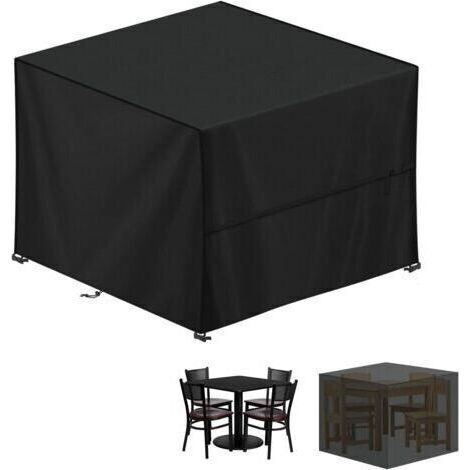 Housse Salon de Jardin Exterieur, Housse Table de Jardin, 210D Tissu Oxford Bâche Table Jardin, Housse Protection Table Jardin, Imperméable Housses pour Table de Jardin, Carré, 100x100x85cm