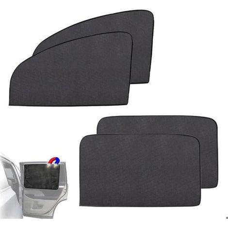 Ensemble de 4 pare-soleil magnétiques pour vitres latérales de voiture, protection UV, occultants. (1/5)