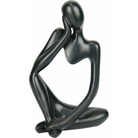 Statue en résine style pens décoration sculpture abstraite décoration de maison décoration moderne de bureau collection de bureau statue (noir à gauche) (1/3)
