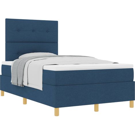 Maison Exclusive - Letto a molle con testiera Blu 120 x 200 cm Tessuto (1/5)