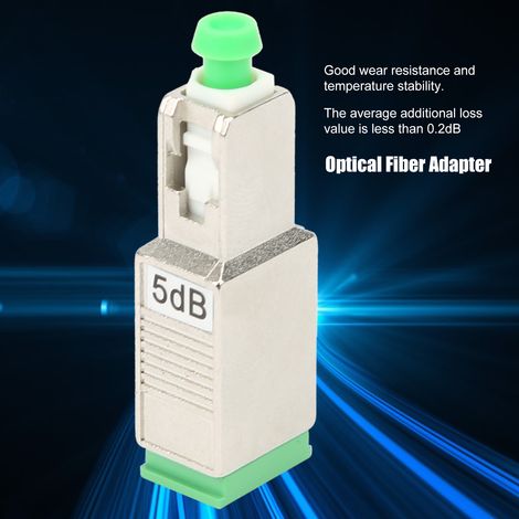 Connecteur à fibre optique 5 dB de qualité broadcast, adaptateur à bride SC, atténuateur mâle/femelle, SC/APC (1/5)