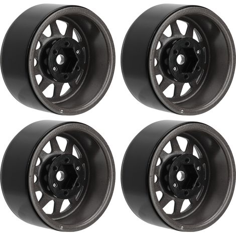 4 Jantes Alliage Zinc Acier 1,9" Universelles pour Crawler Axial SCX10 II III - Lot de 4 (1/5)