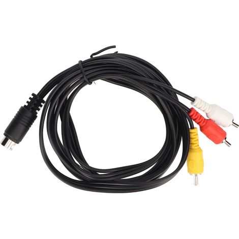 Câble Mini DIN 9 broches mâle vers 3 RCA mâle pour connexion audio-vidéo composite, téléviseur, moniteur, 1.8 mètres (1/5)