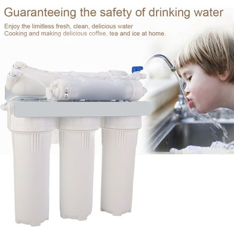 Standard avec pompe, osmose inverse domestique, 75 GPD, débit 8 l/h, réservoir d'eau 12 l, minéralisation en 5 étapes, récupération 10-20 %, pression d'entrée 2-5 bar (1/4)