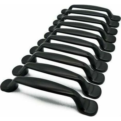 10x Cuisine Armoire Porte Poignées Placard Tiroir Chambre Meubles Tirer Entraxe 96MM, Aluminium (1/4)