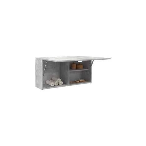 Armoire murale de bain gris béton 80x25x40 bois d'ingénierie (1/5)