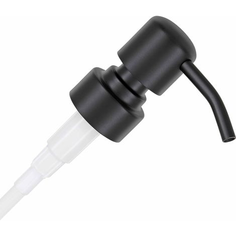 Pompe à savon inox brossé 'Zagreb' pour distributeur de savon liquide et réutilisation de bouteille (argent) - Compatible avec bouteille Jack, robinetterie de rechange (1/5)