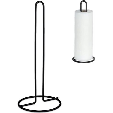 Bardusch-Porte Essuie‑Tout Noir 31 cm – Support Rouleau Cuisine en Métal (1/4)