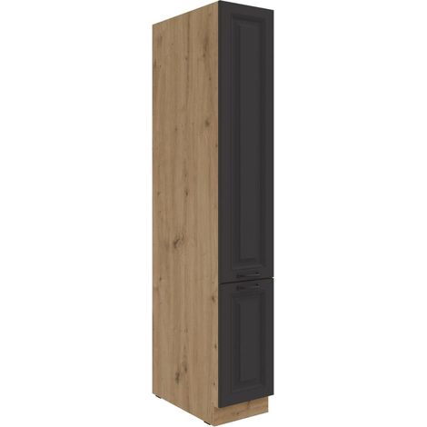 Küchen Apothekerschrank 30 cm Stilo Grau + Artisan Küchenzeile Küchenblock (1/5)