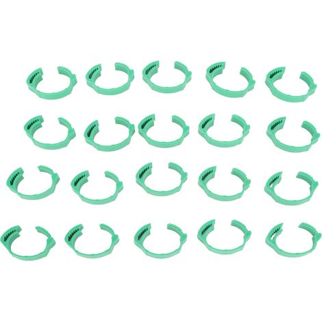 100 bagues d'identification pour pattes de poulet, canards, oies et pigeons, réglables et faciles à fixer soi-même (vertes). (1/5)