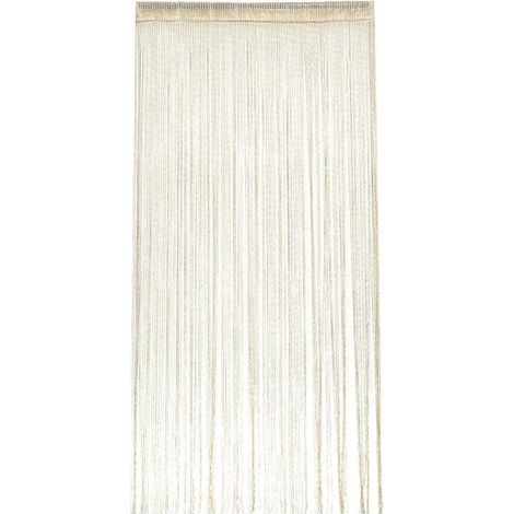 Cordón para cortina, cortina de hilos, cortina con borlas, cortina decorativa, beige