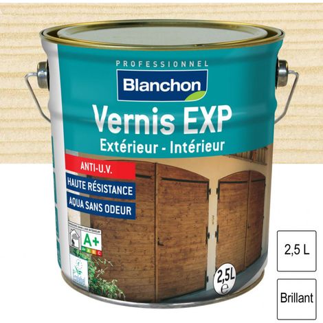 Blanchon – Vernis marin incolore brillant 2,5L – Haute résistance aux UV – Application sur bois exotiques – Séchage rapide et finition durable